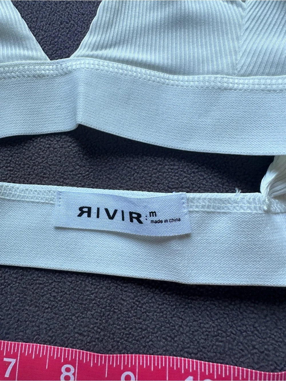 Rivir White Ribbed Lounge Set - Size M